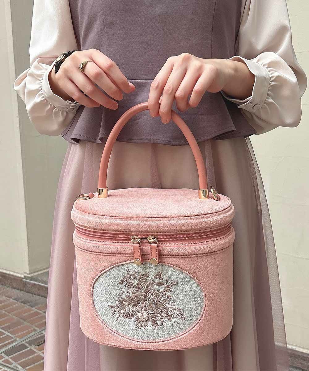 an another angelus フレームローズ刺繍バニティバッグ WEB限定】フレームローズ刺繍バニティバッグ/an another angelus
