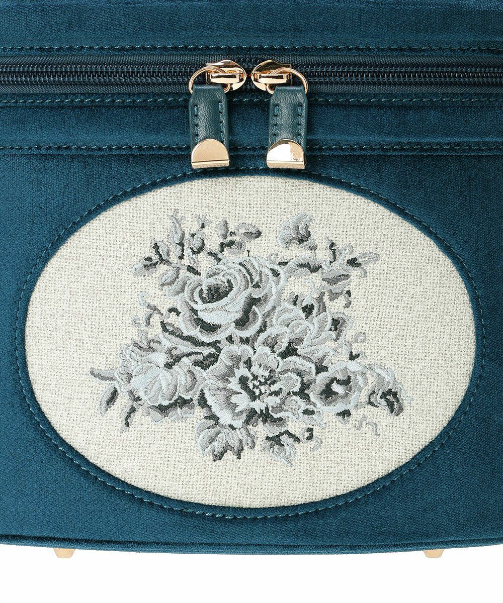 WEB限定】フレームローズ刺繍バニティバッグ/an another angelus