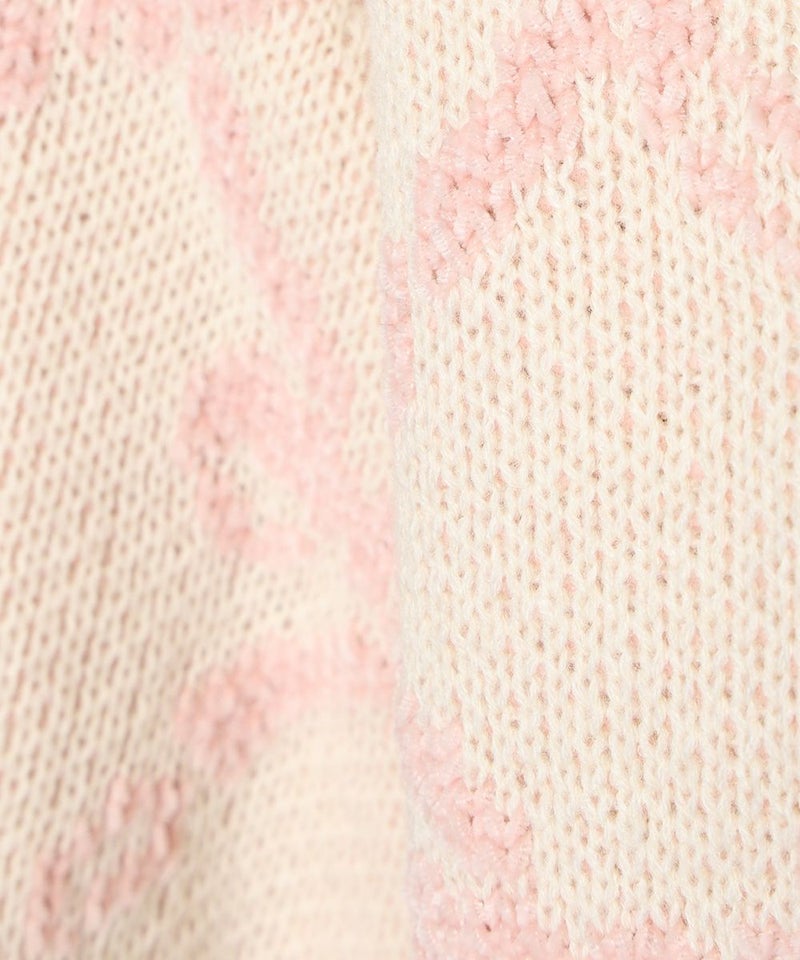 生地アップ (ivory×pink)