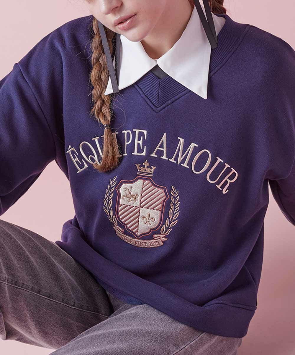 □カレッジロゴ刺繍スウェット/F i.n.t [52AI03j009] | F i.n.t公式
