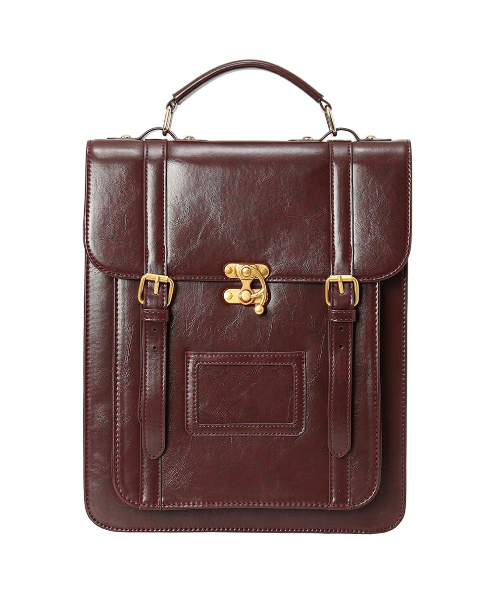 □ダブルベルト縦型サッチェルバッグ/F i.n.t [53AC02a004] | F i.n.t