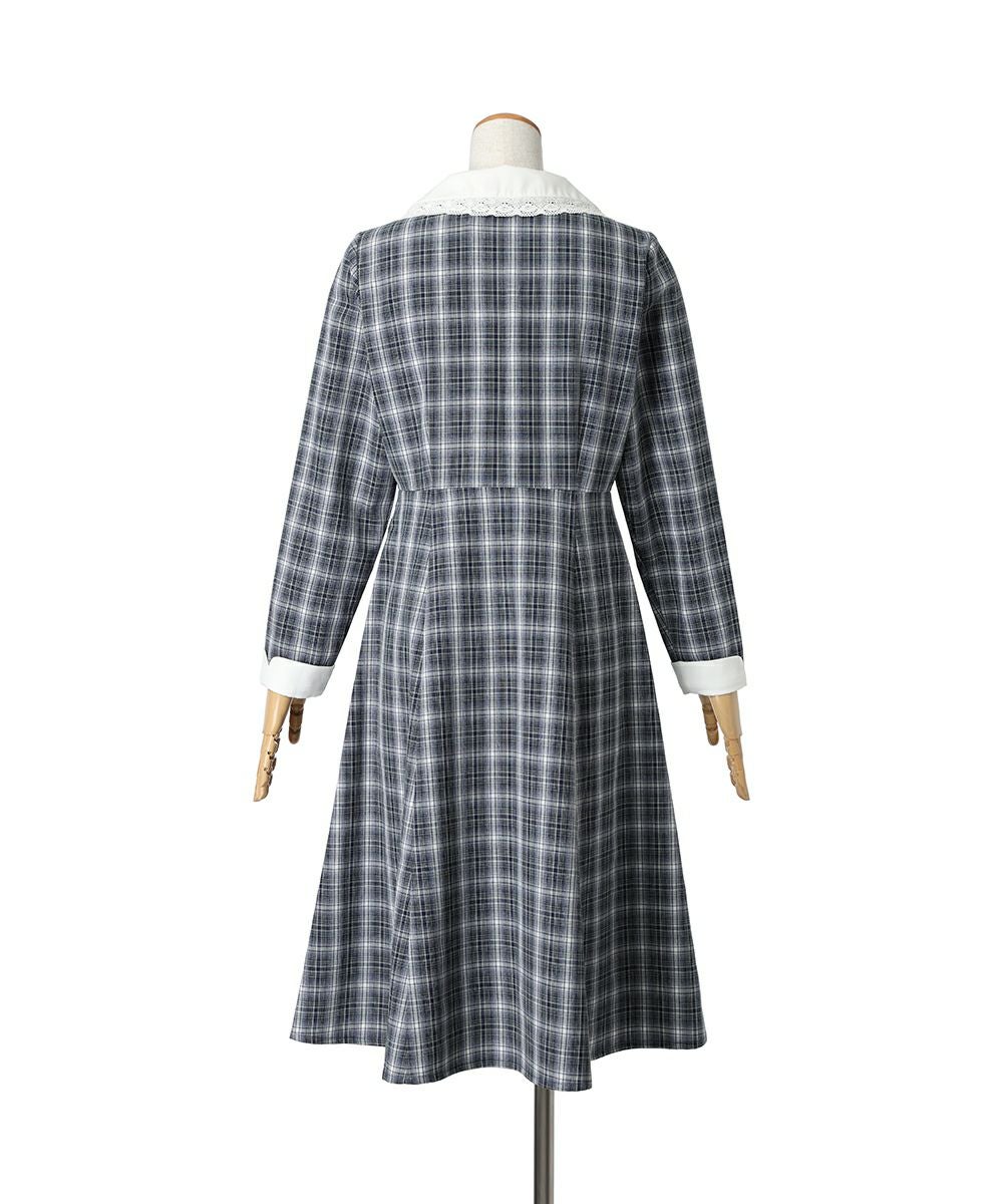 バック (navy×white)