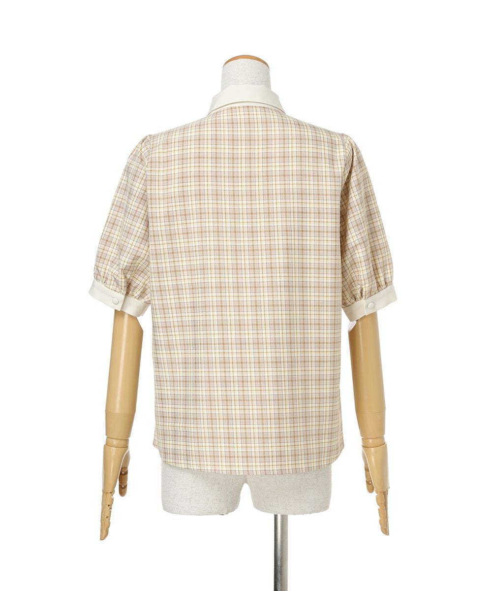 バック (beige×white)