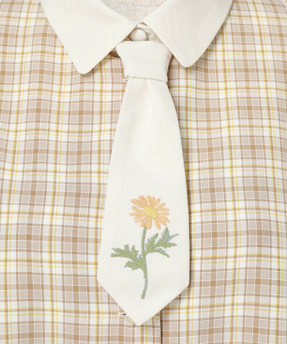 ネクタイ (beige×white)