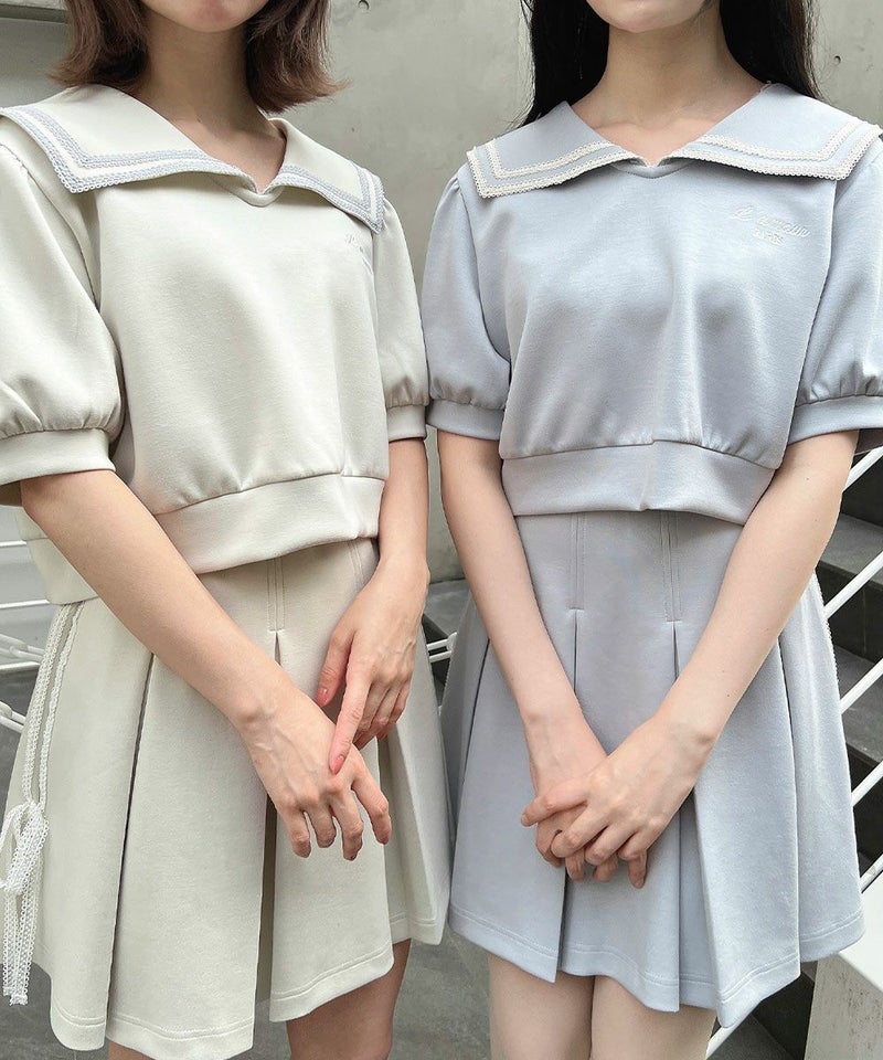 左：off white / 152cm ,右：light blue / 157cm