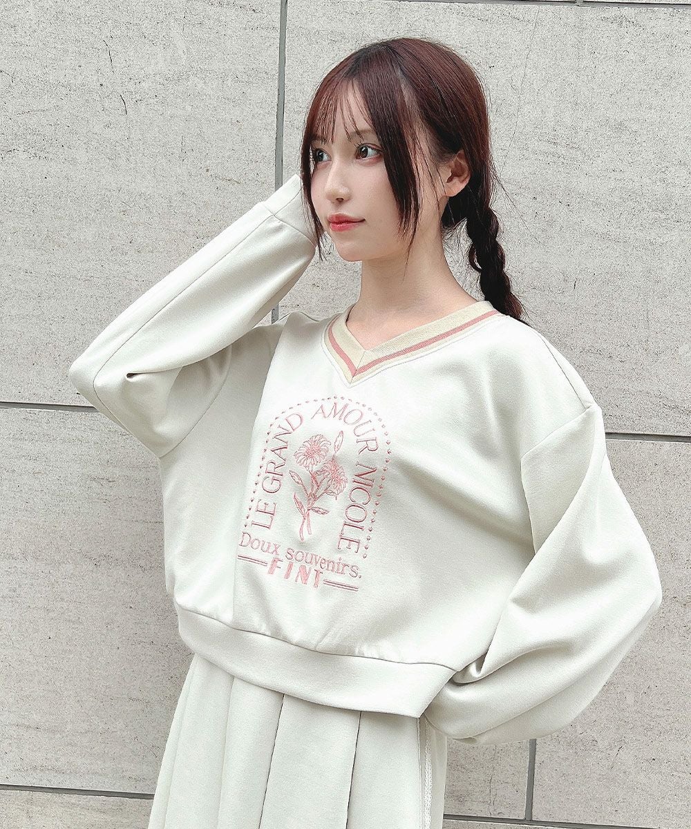 □マーガレットロゴ刺繍スウェット/F i.n.t [53AI03j001] | F i.n.t