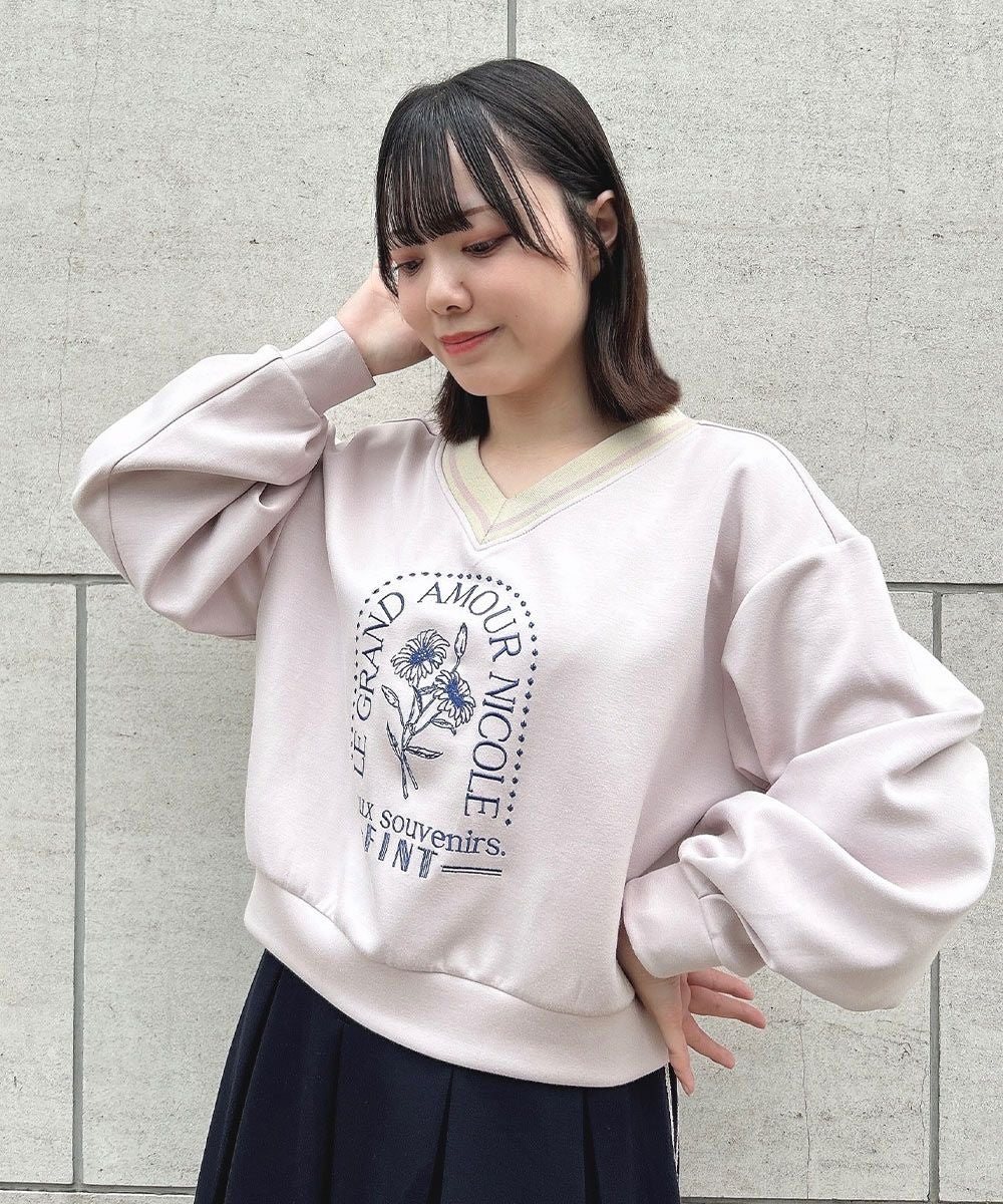 □マーガレットロゴ刺繍スウェット/F i.n.t [53AI03j001] | F i.n.t