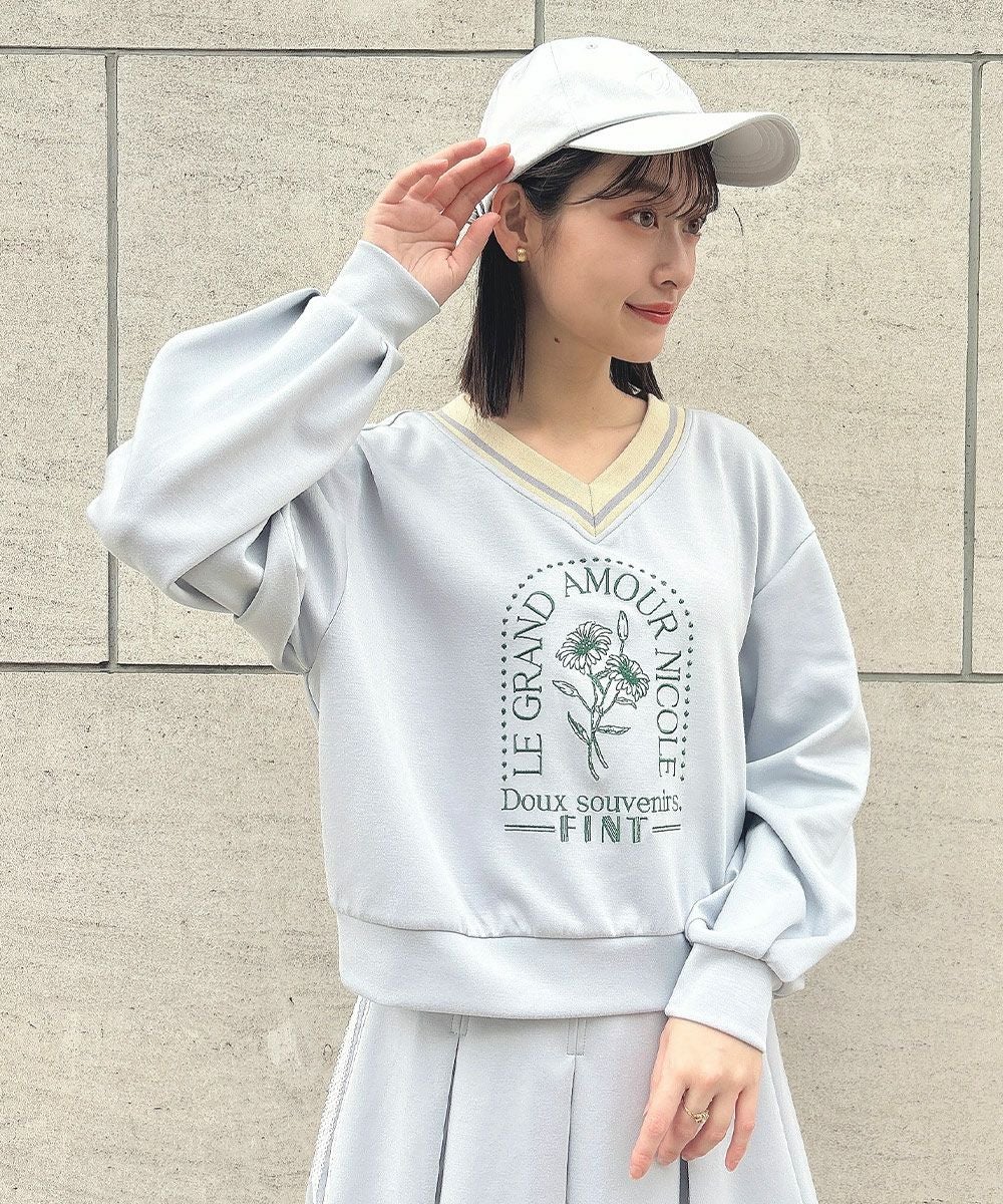 □マーガレットロゴ刺繍スウェット/F i.n.t [53AI03j001] | F i.n.t
