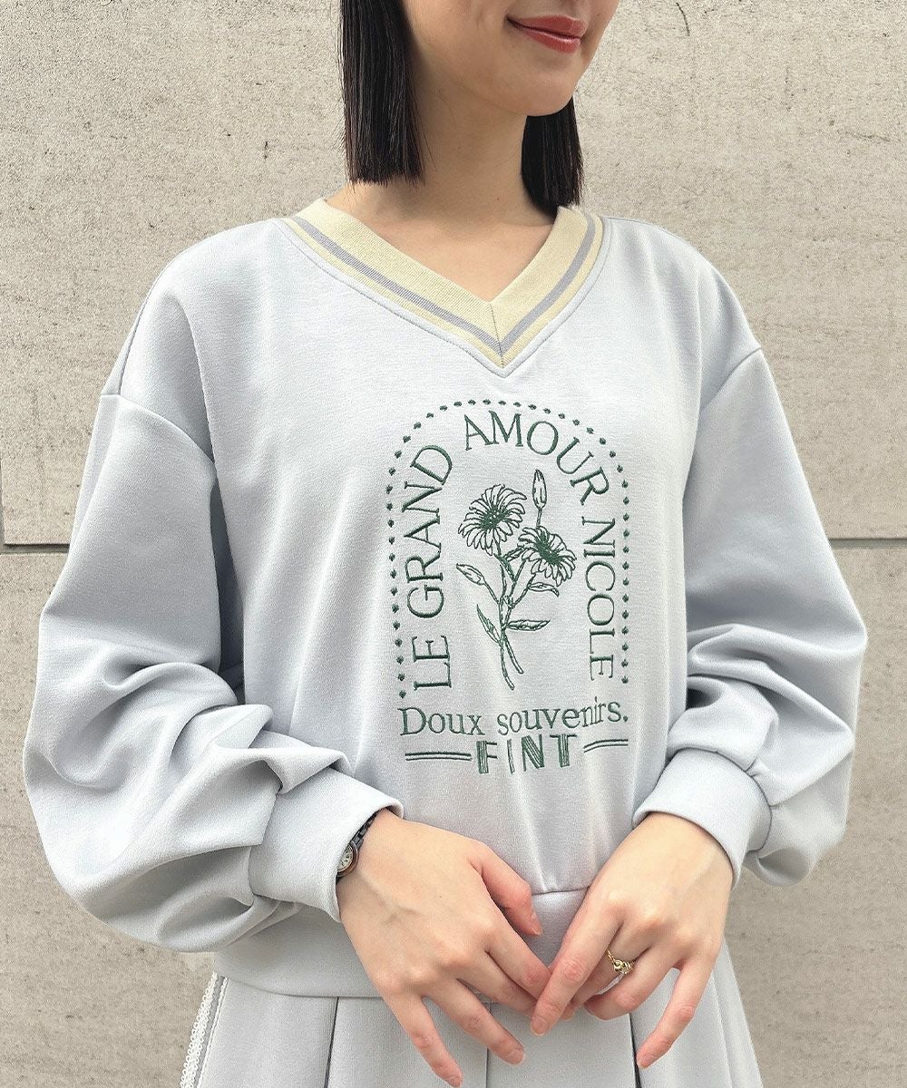 □マーガレットロゴ刺繍スウェット/F i.n.t [53AI03j001] | F i.n.t