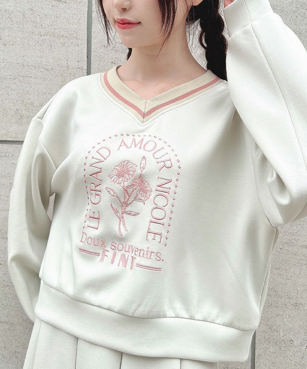 □マーガレットロゴ刺繍スウェット/F i.n.t [53AI03j001] | F i.n.t