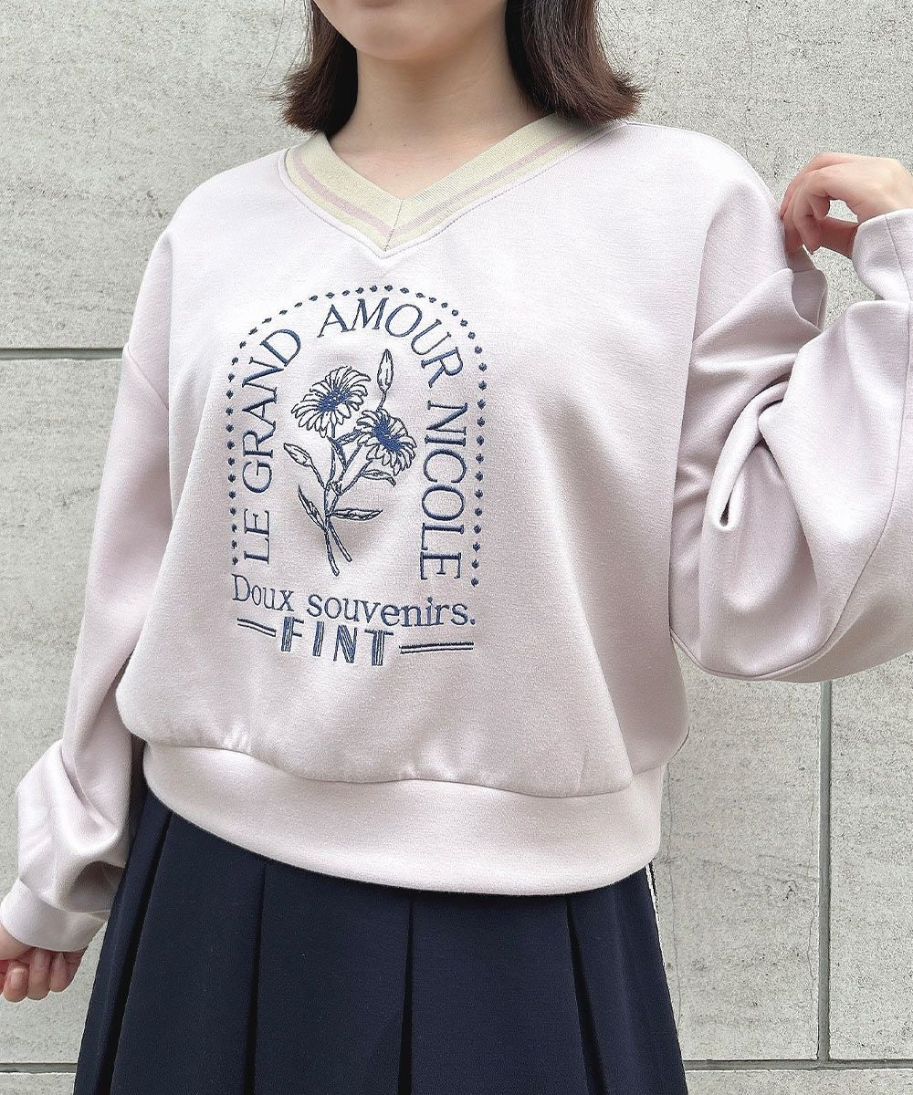 □マーガレットロゴ刺繍スウェット/F i.n.t [53AI03j001] | F i.n.t