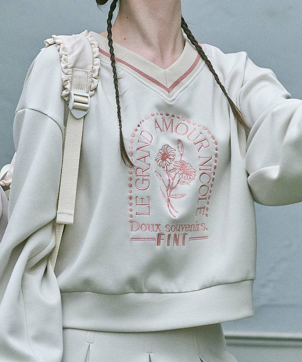 □マーガレットロゴ刺繍スウェット/F i.n.t [53AI03j001] | F i.n.t