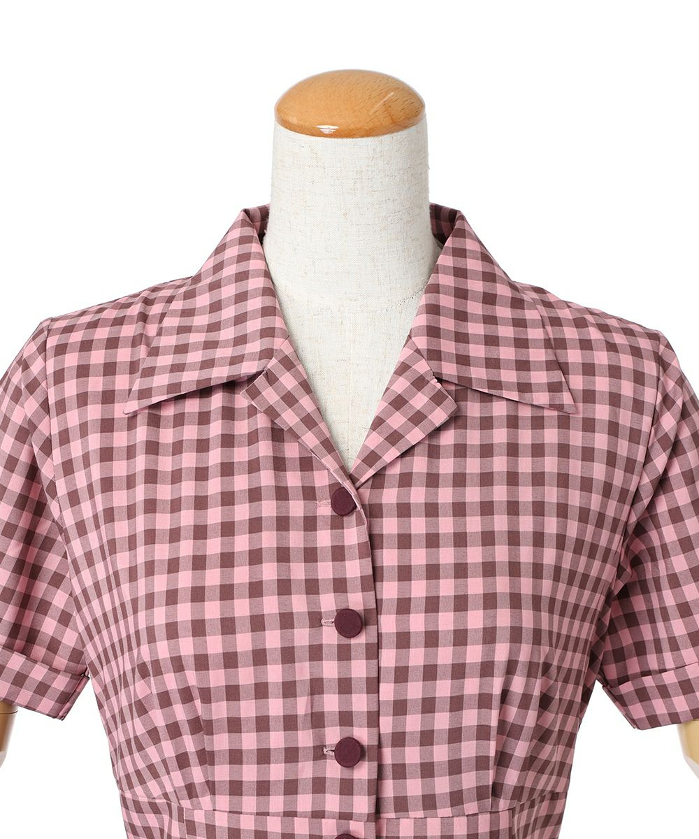 フロントアップ (pink×brown)