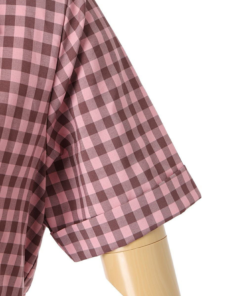 袖元 (pink×brown)