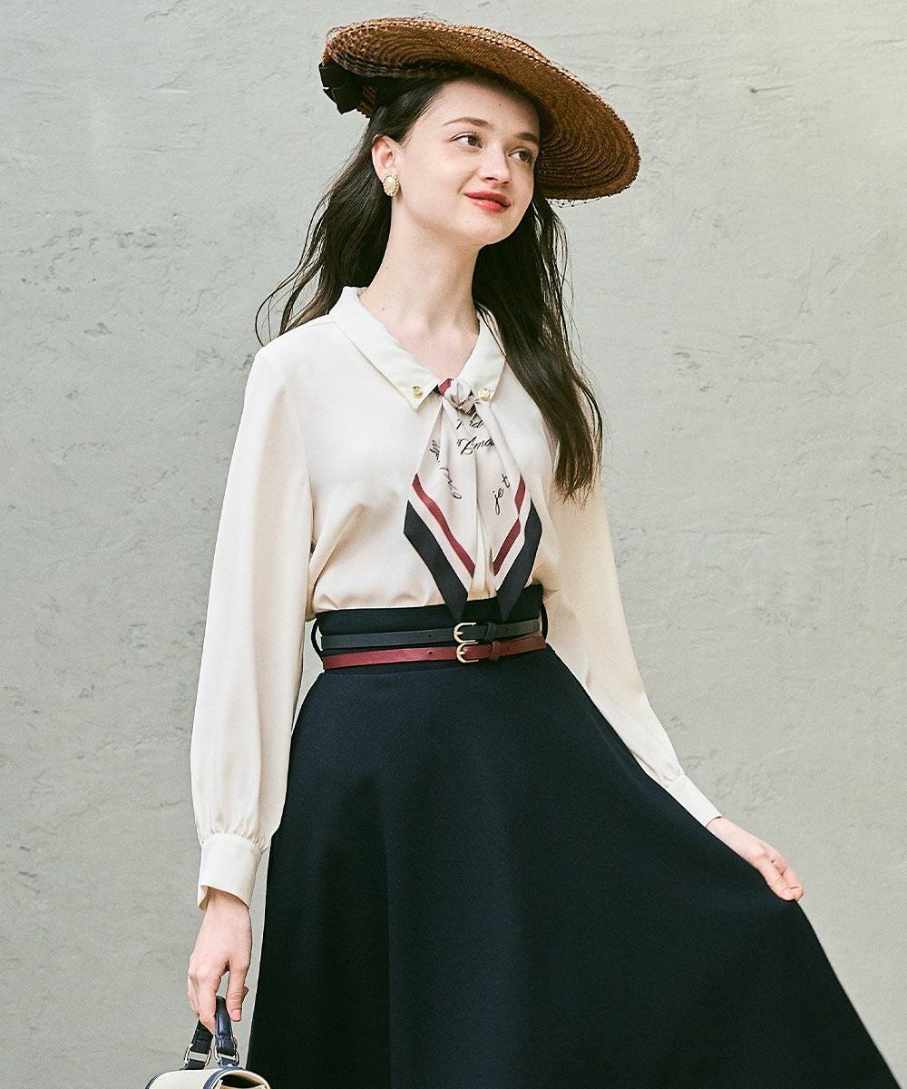 □ロゴラインスカーフ付きシャツ/an another angelus [53BF01j001] | F