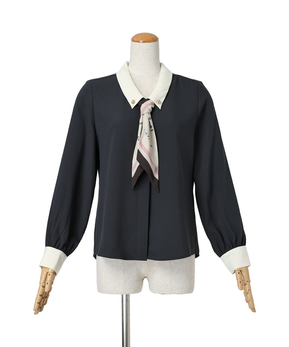 □ロゴラインスカーフ付きシャツ/an another angelus [53BF01j001] | F