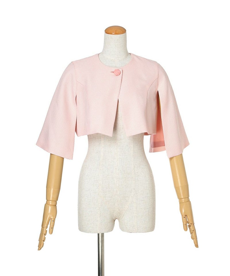 ケープ (light pink×white)