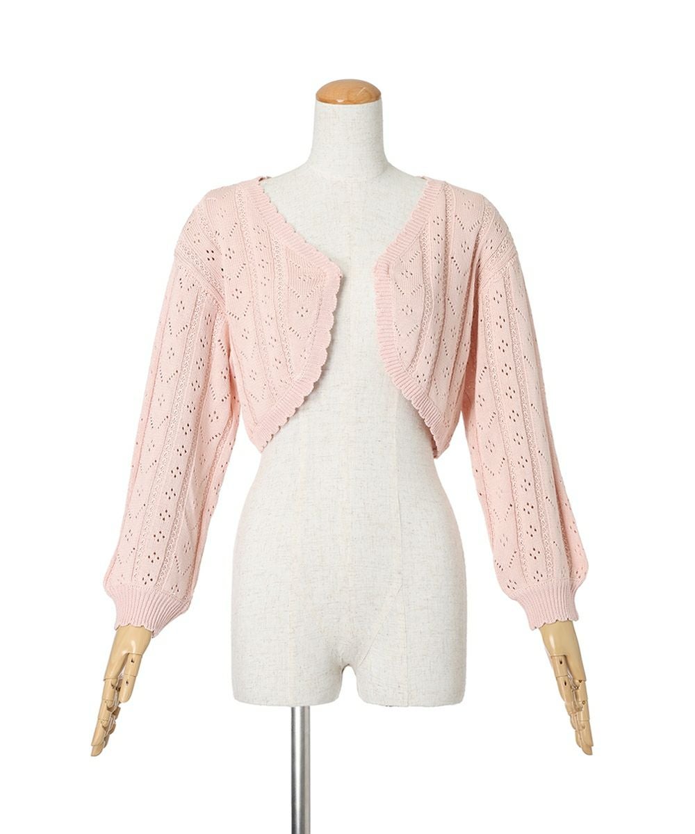 □ストライプ透かし編みニットボレロ/F i.n.t [53AJ06j001] | F i.n.t