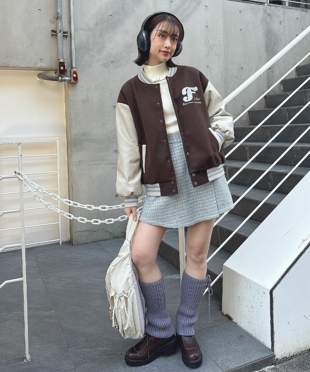 バックロゴ刺繍スタジャン/F i.n.t [52AD02j011] | F i.n.t公式通販サイト