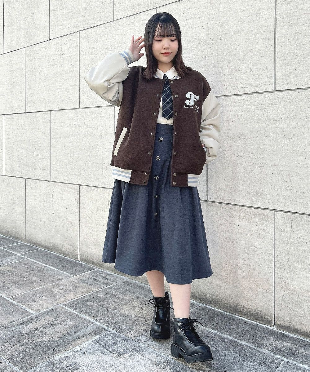 バックロゴ刺繍スタジャン/F i.n.t [52AD02j011] | F i.n.t公式通販サイト