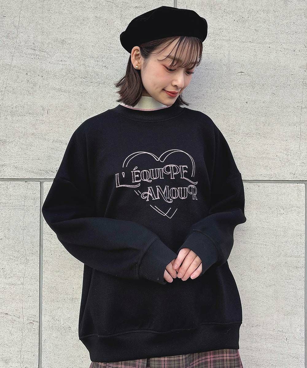 □ステッチハートロゴ刺繍スウェット/F i.n.t [52AI03j010] | F i.n.t