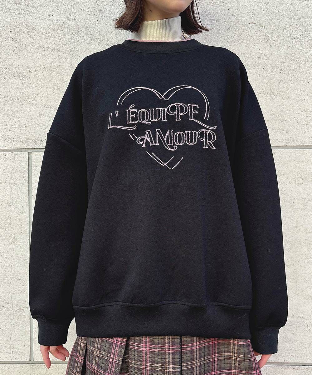 □ステッチハートロゴ刺繍スウェット/F i.n.t [52AI03j010] | F i.n.t