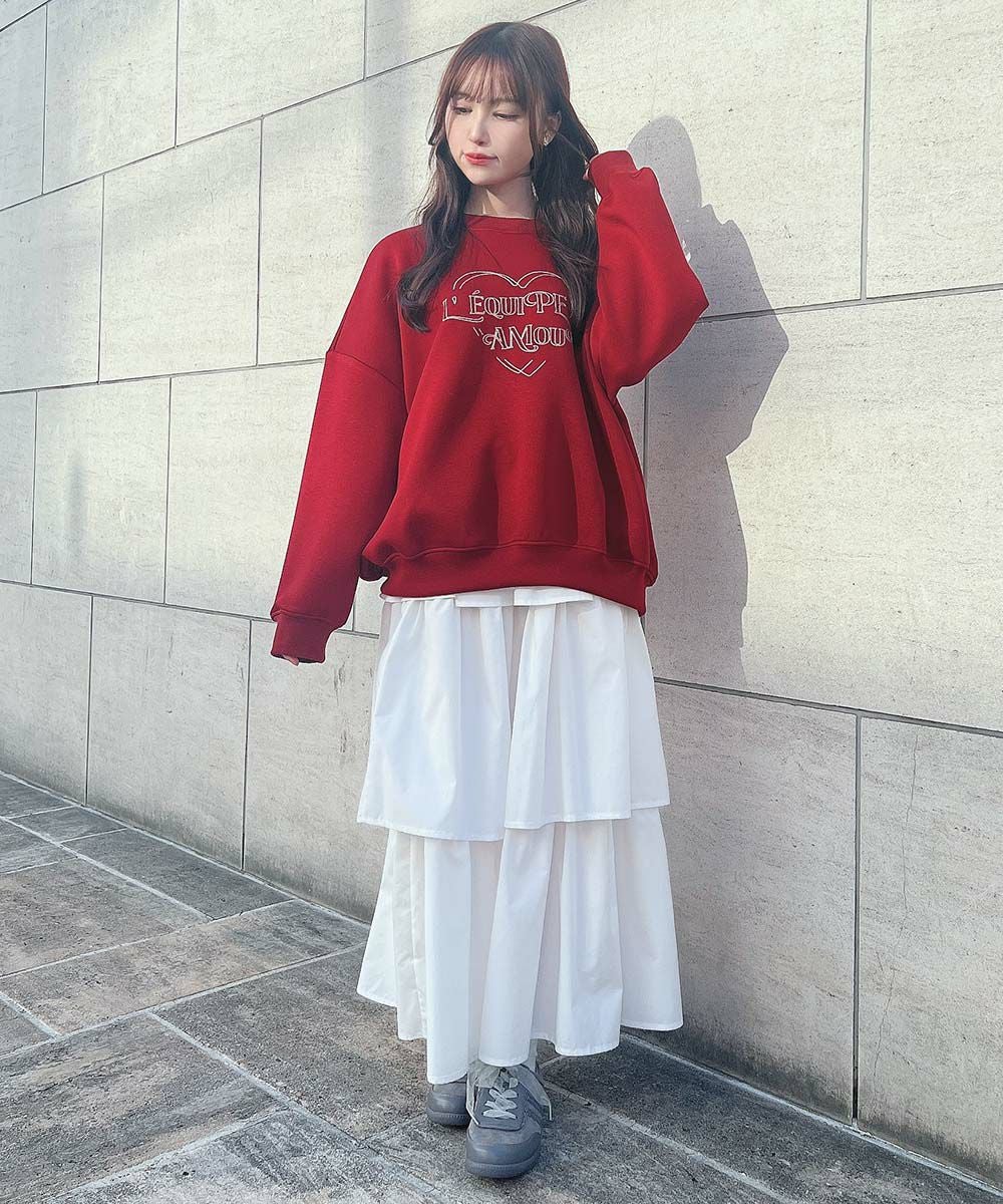 □ステッチハートロゴ刺繍スウェット/F i.n.t [52AI03j010] | F i.n.t