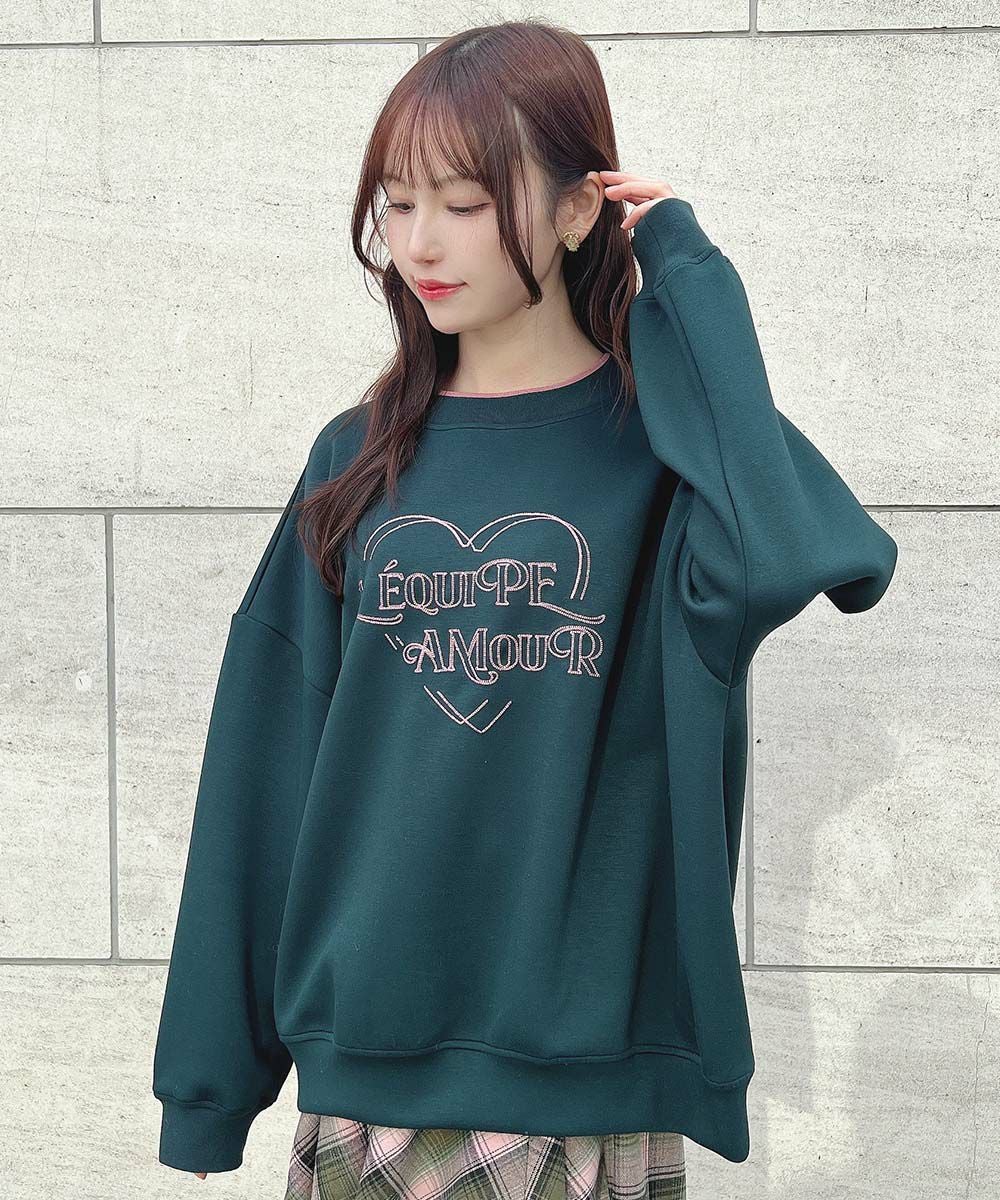 □ステッチハートロゴ刺繍スウェット/F i.n.t [52AI03j010] | F i.n.t