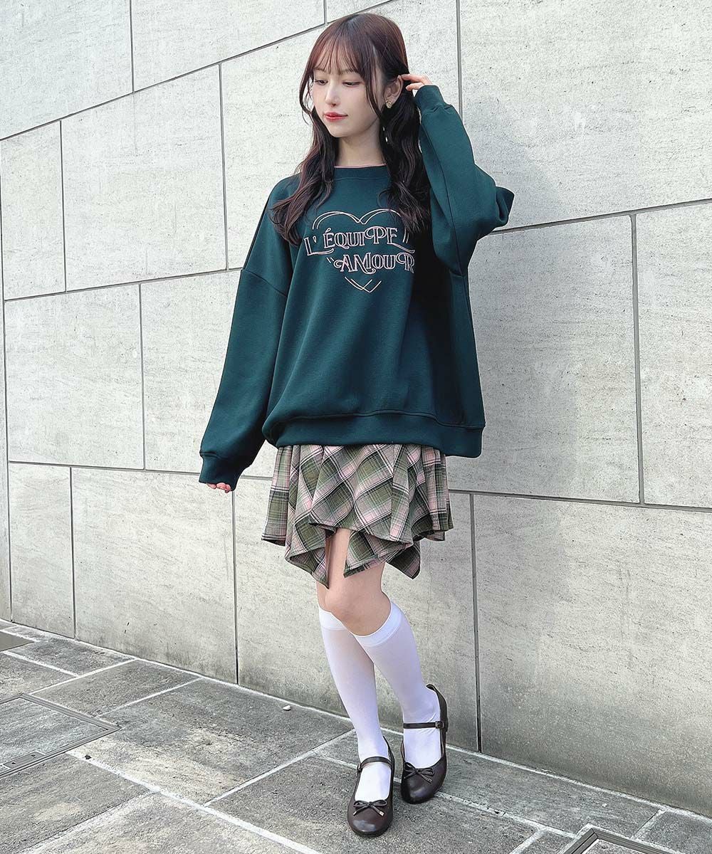 □ステッチハートロゴ刺繍スウェット/F i.n.t [52AI03j010] | F i.n.t