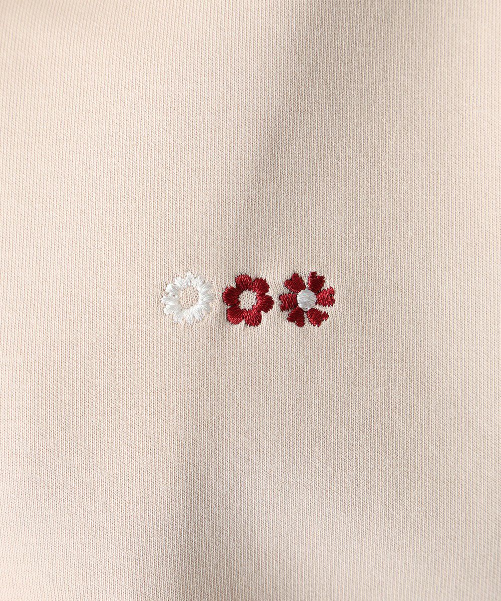 フロント刺繍 (pink beige)