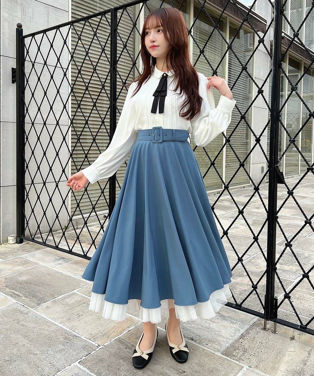 □多重リボンタイ付きブラウス/an another angelus [53BF02j003] | F