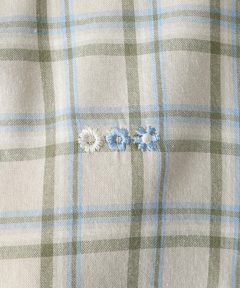 刺繍 (beige×blue)