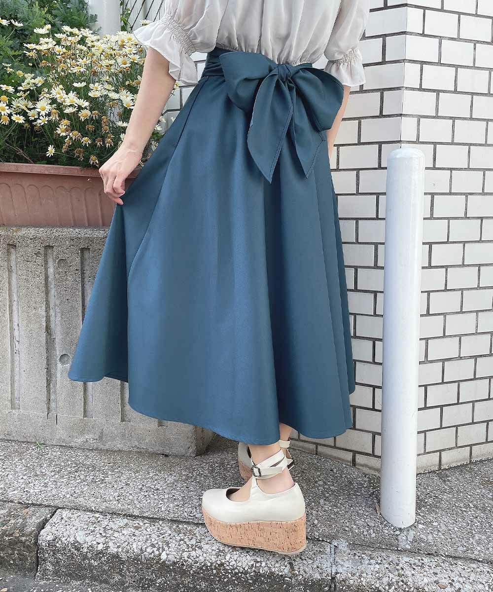 □【サイズ展開】コルセットベルト2wayフレアースカート/F&A