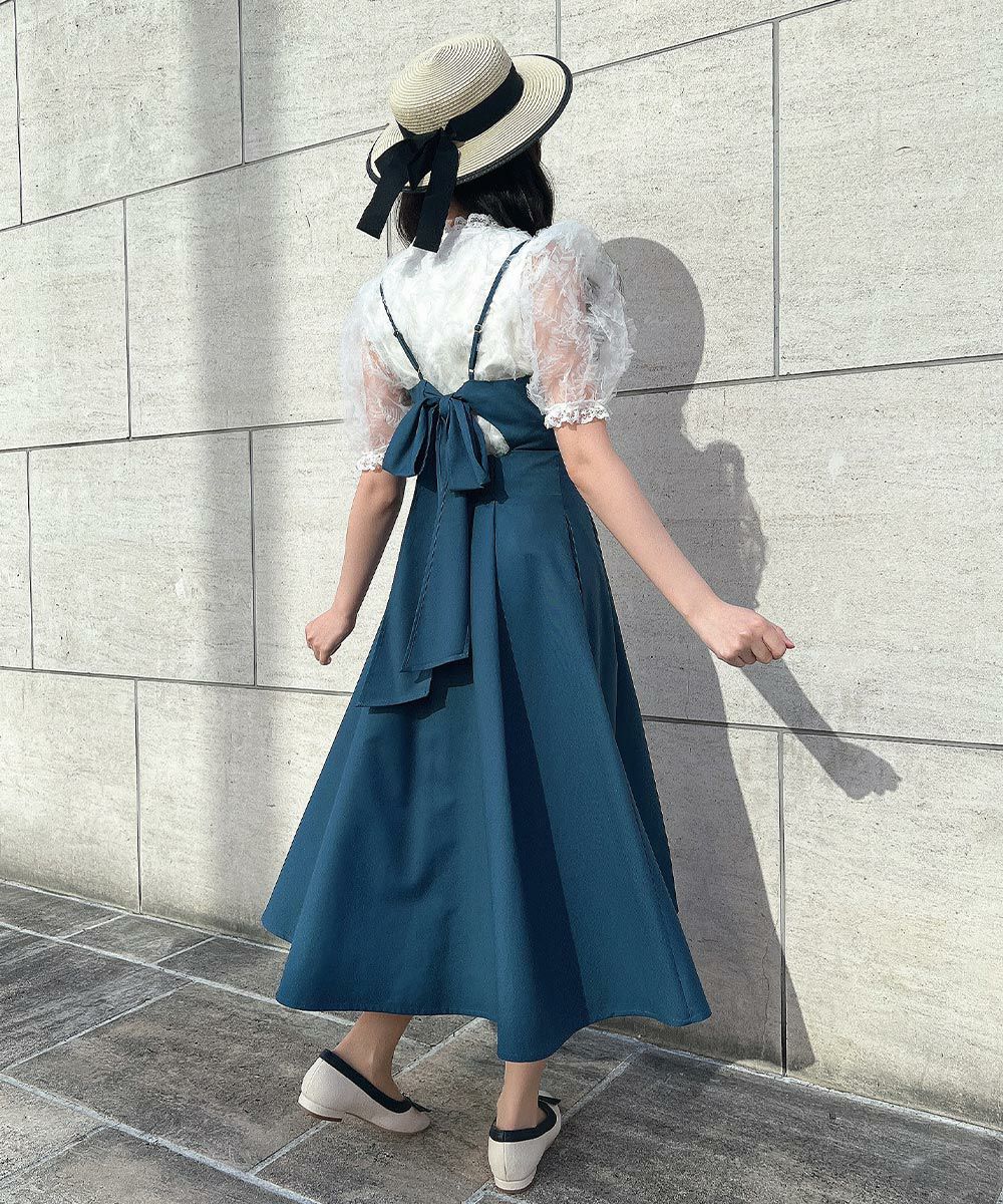 □バックカッティングキャミワンピース/an another angelus