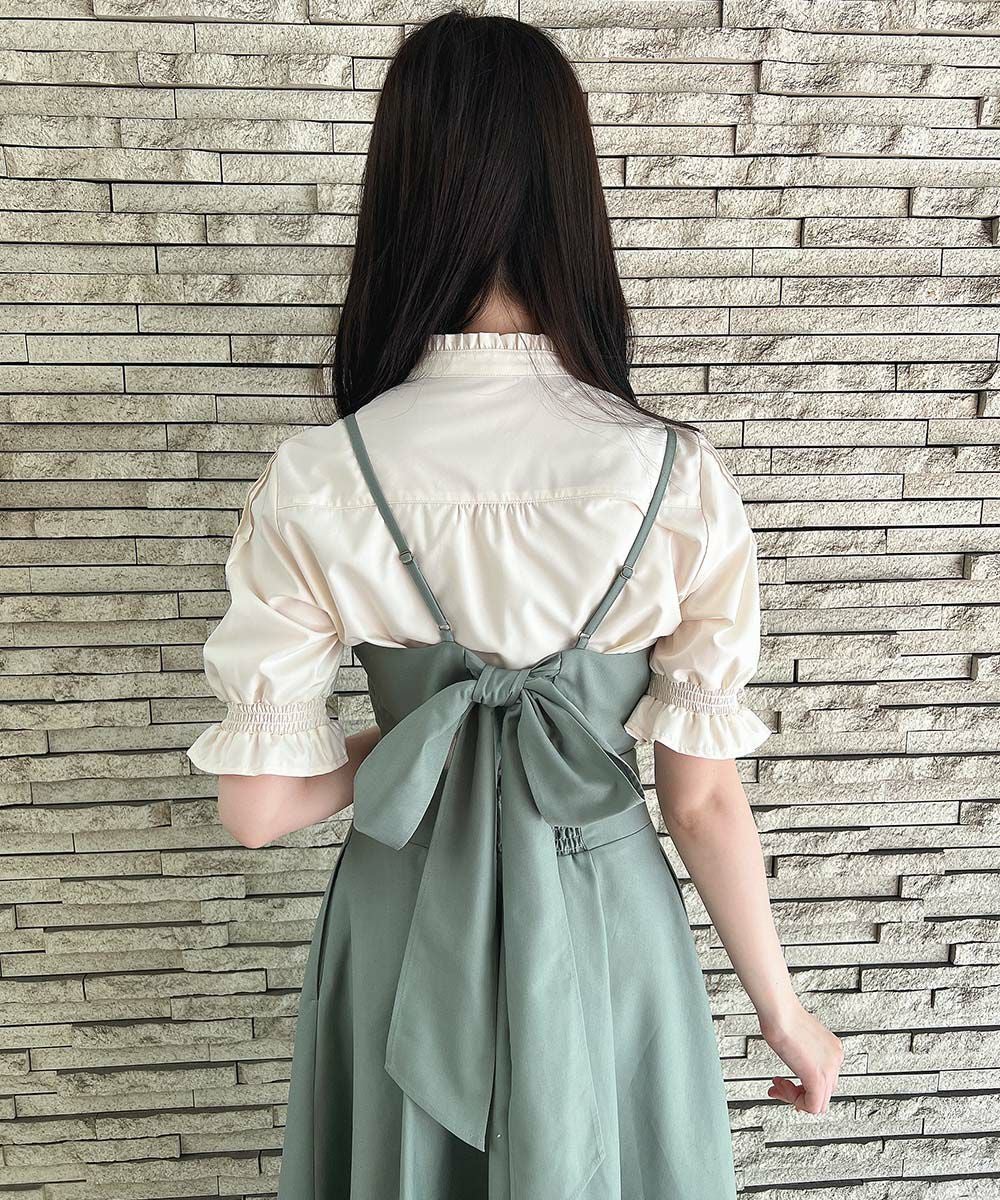 □バックカッティングキャミワンピース/an another angelus