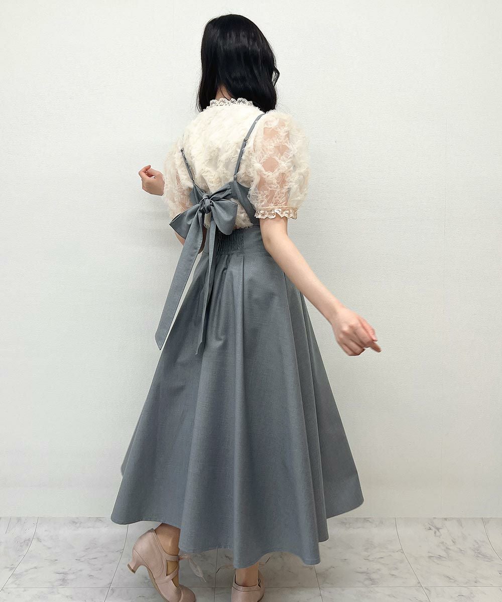 □バックカッティングキャミワンピース/an another angelus