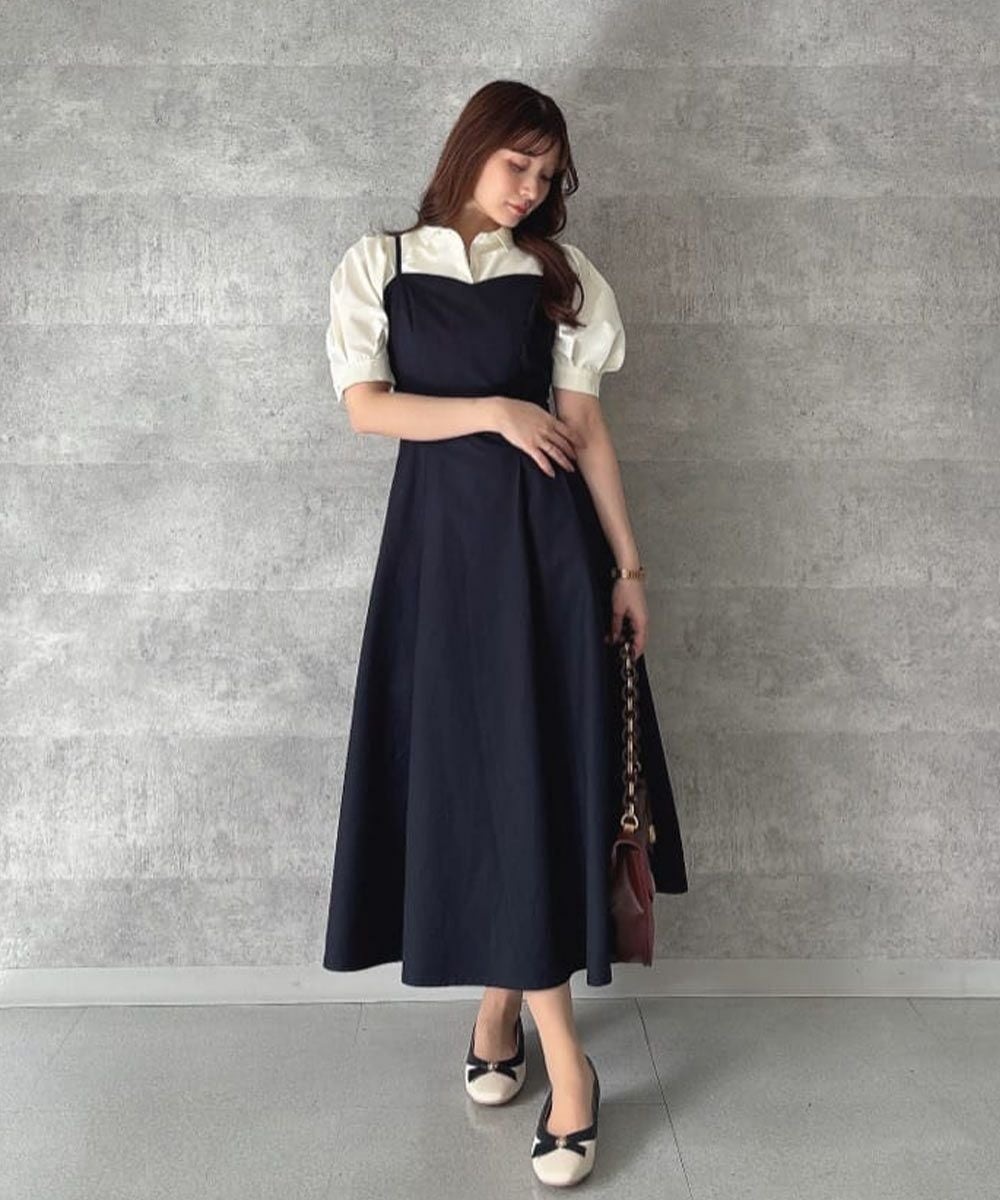 □バックカッティングキャミワンピース/an another angelus