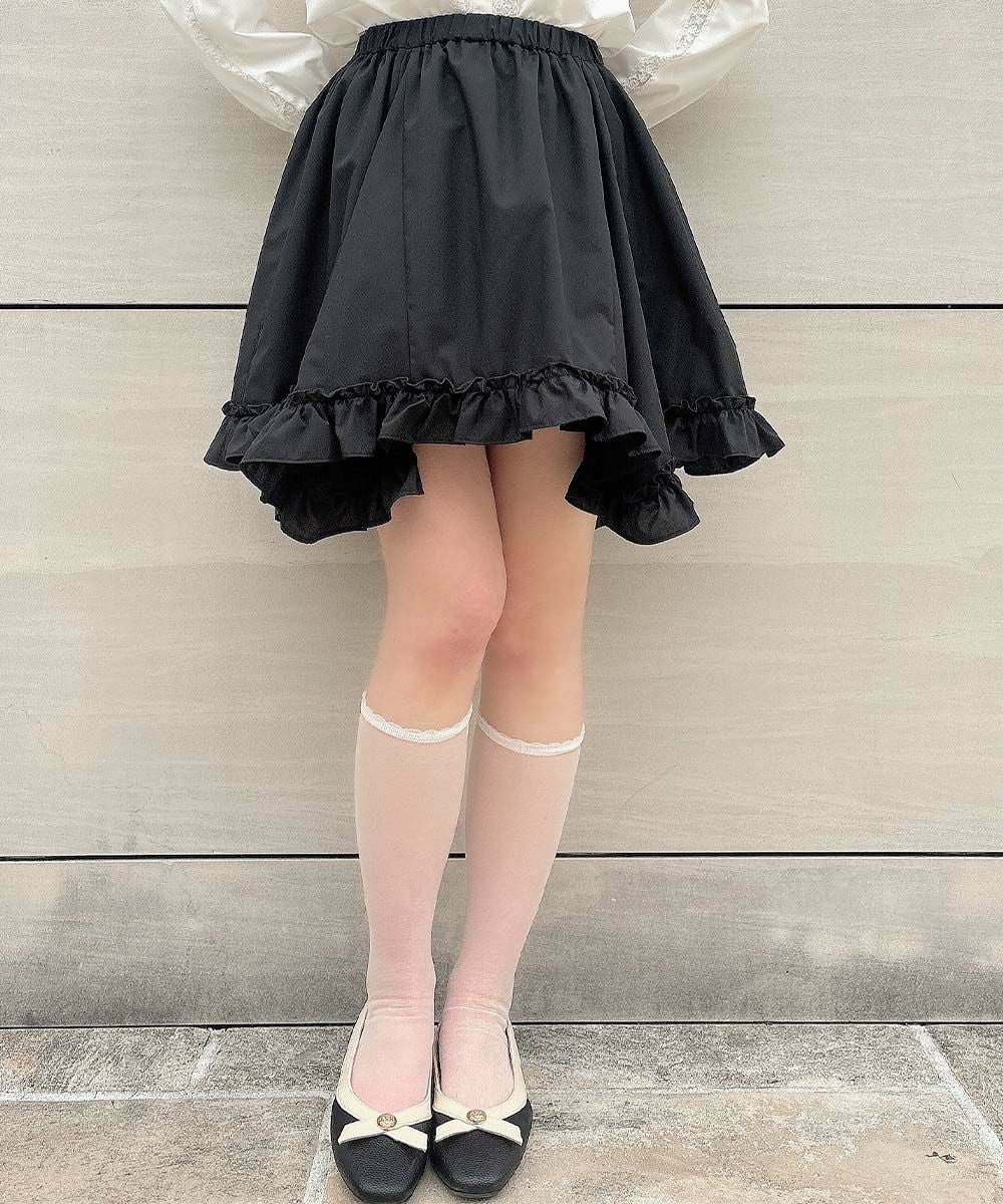 ゆみぞぅ☆ 様♡専用　プリンセススカート、作り帯 □フリル使いランダムヘムミニスカート/F i.n.t [53AG03k007] | F