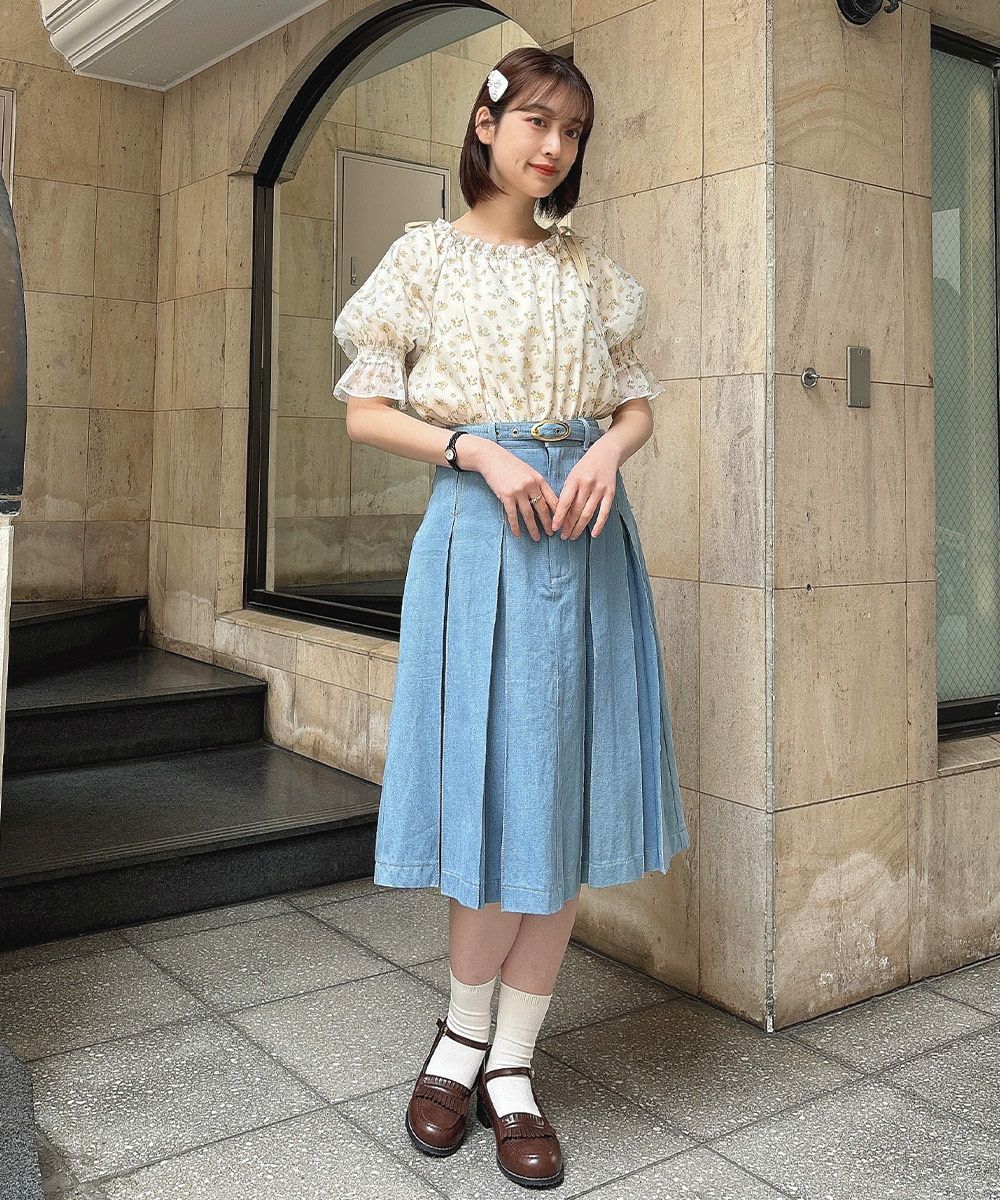 □小花柄シアーシャーリングブラウス/F i.n.t [53AF02h012] | F i.n.t