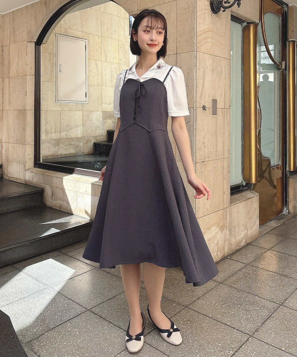 □アイリス刺繍開衿ブラウス/an another angelus [53BF02h006] | F