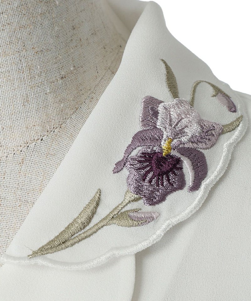 刺繍 (off white×purple)