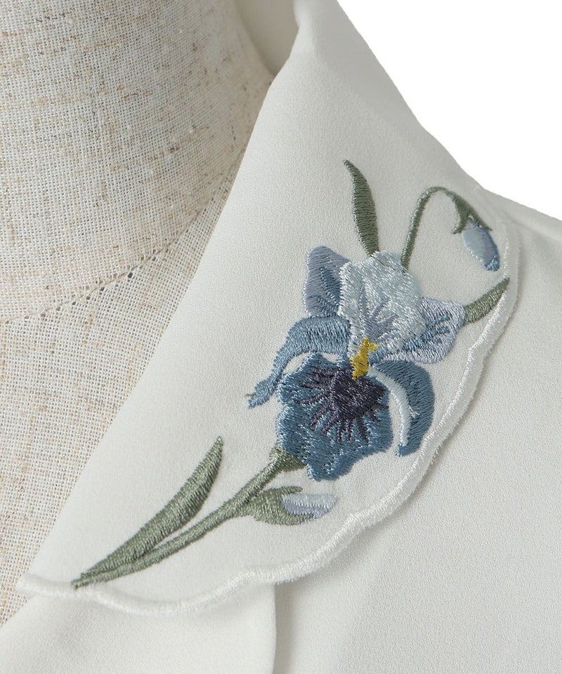 刺繍 (off white×Blue)