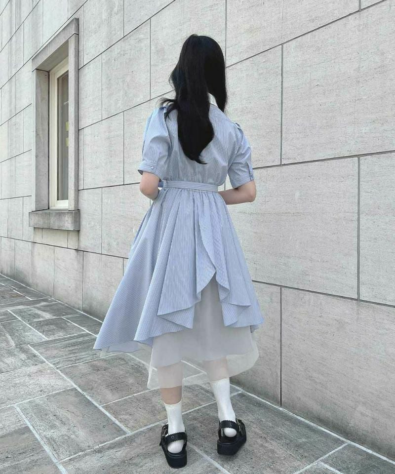 light blue×white / 157cm