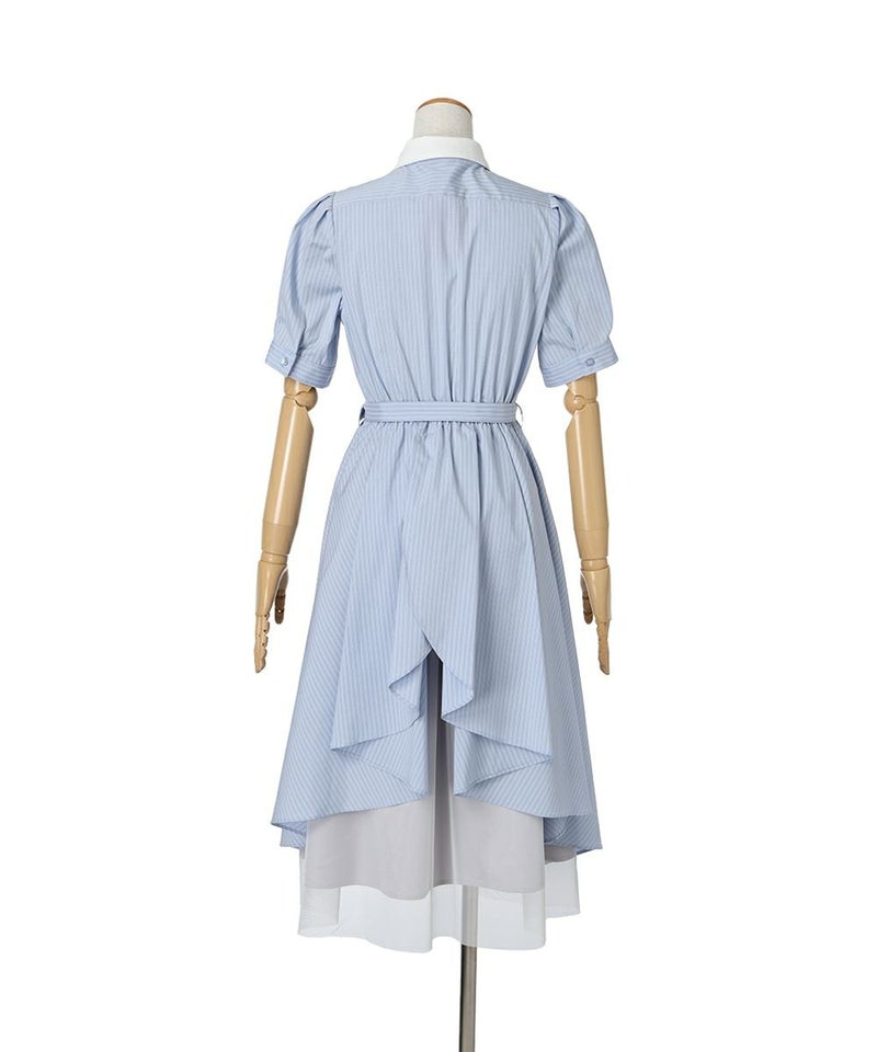 バック (light blue×white)