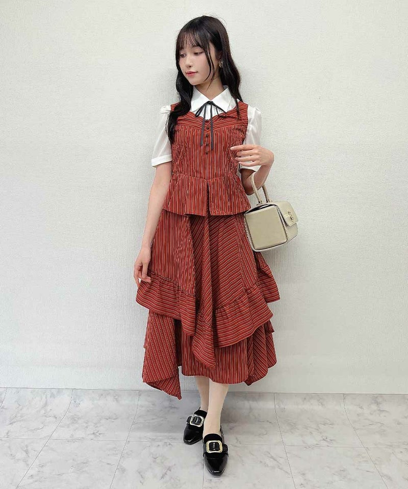 off white × gray / 157cm / ビスチェとのレイヤード