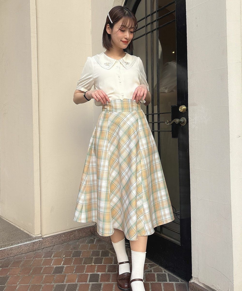 美品♡リランドチュール　ブラウス　完売品　襟付き　日本製　美人百花　5部袖　通勤 美品♡リランドチュール ブラウス 完売品 襟付き 日本製 美人百花 5部