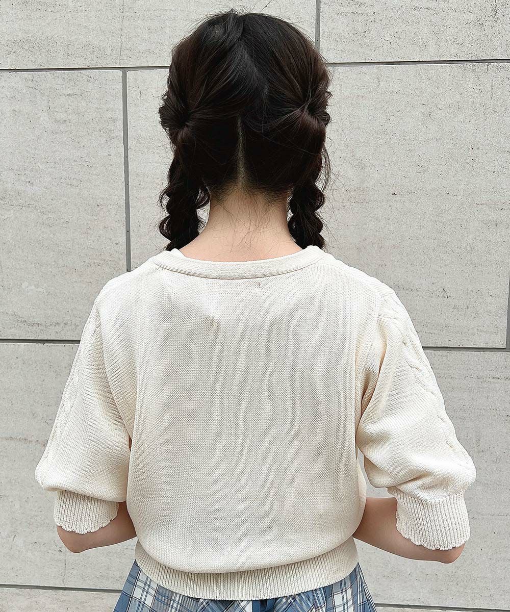 □リトルローズ刺繍サマーニットカーディガン/F i.n.t [53AJ04g003