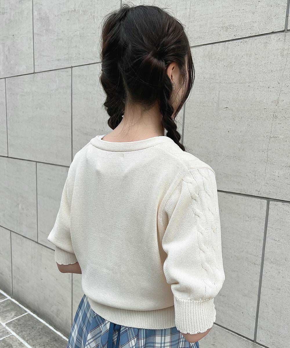 □リトルローズ刺繍サマーニットカーディガン/F i.n.t [53AJ04g003