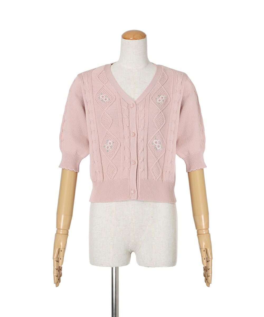 □リトルローズ刺繍サマーニットカーディガン/F i.n.t [53AJ04g003