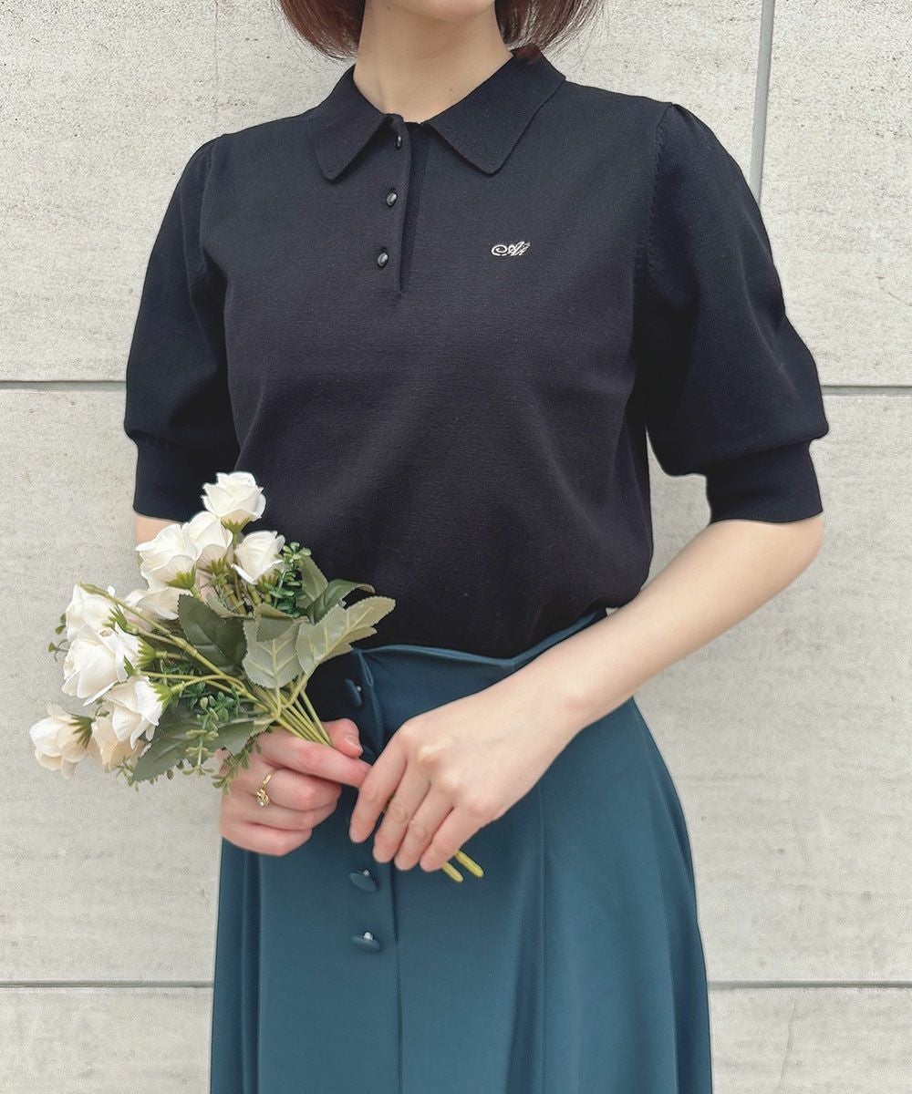 □ANロゴ刺繍ニットポロ/an another angelus [53BJ07h003] | F i.n.t